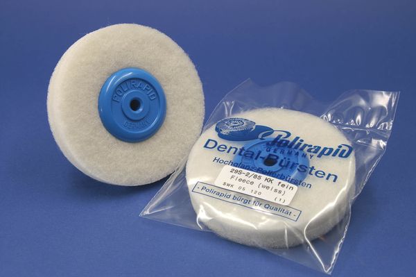 Putshjul Fleece vit fin 85mm