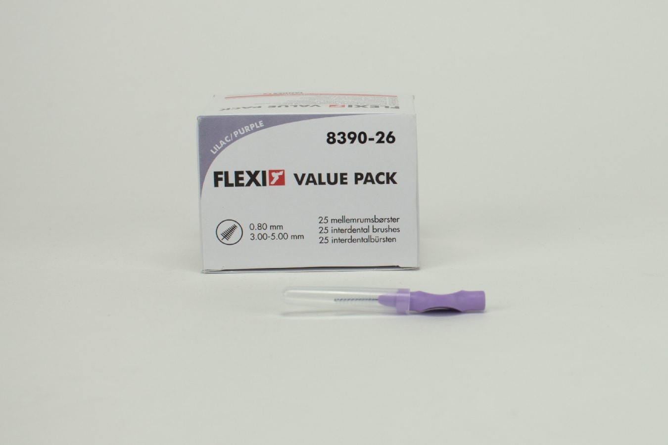 Mellanrumsborste FLEXI lila 0,80mm 25st