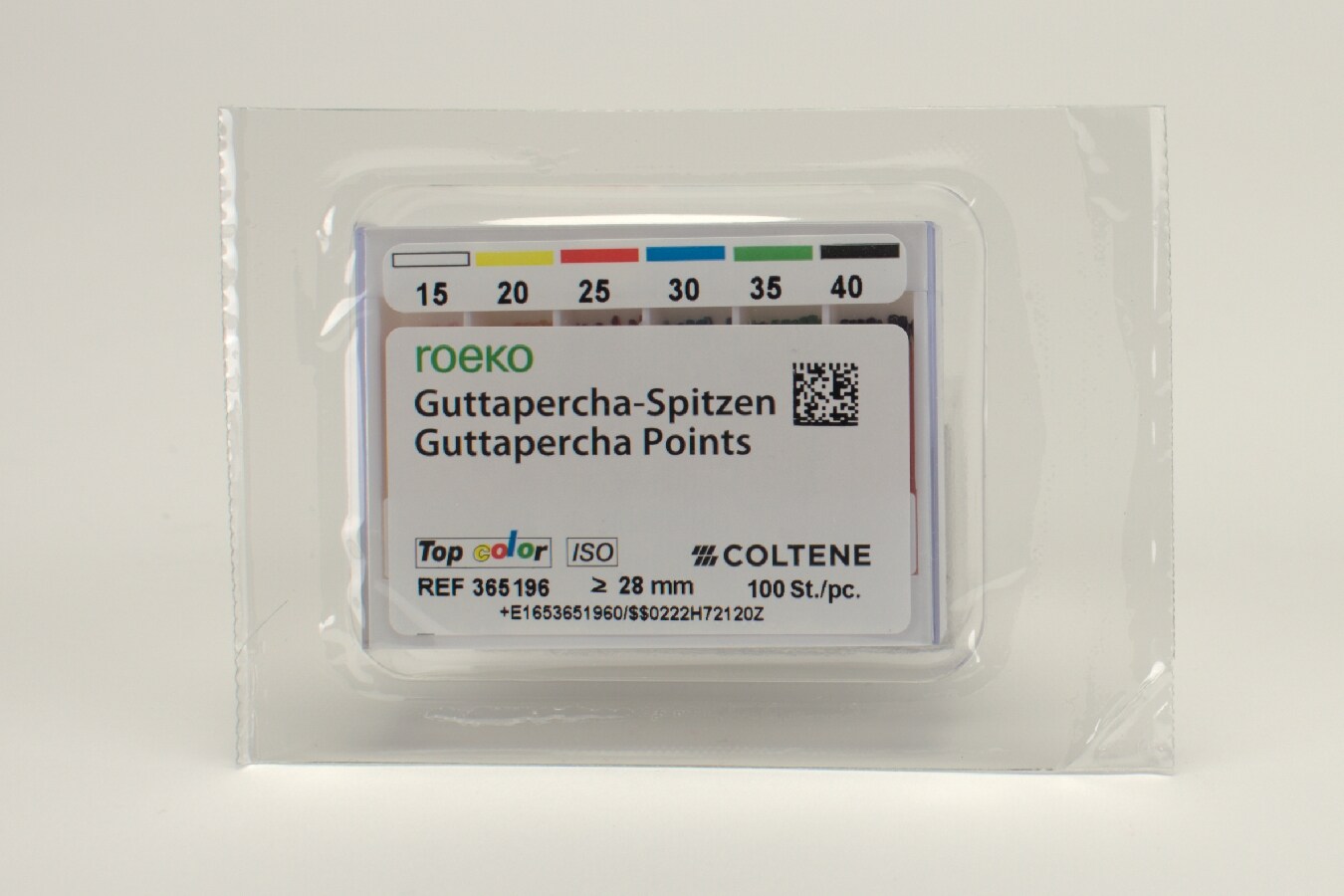 Guttaperka Top-Color 15-40 sorterad 100st