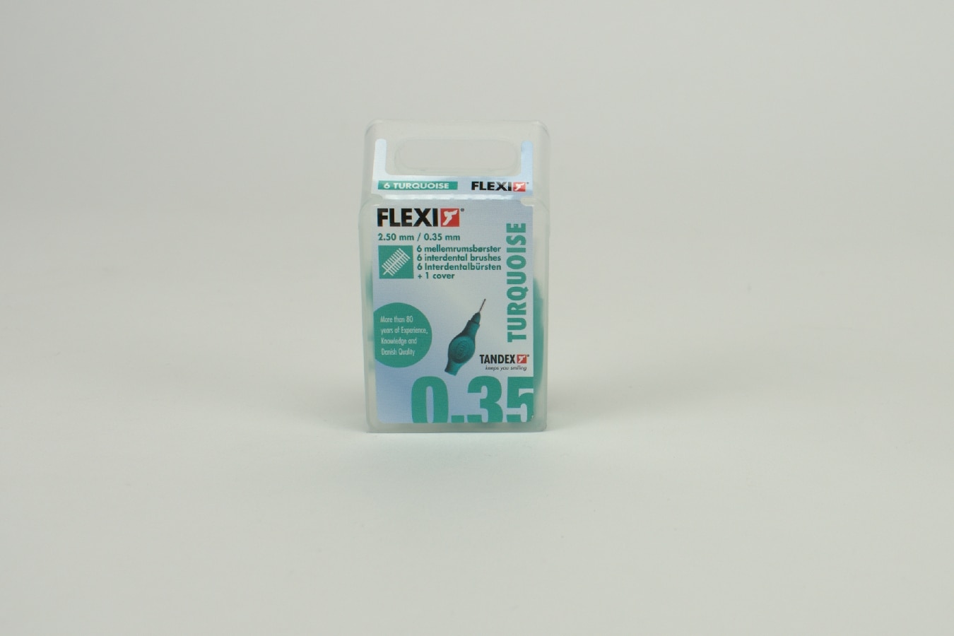 Mellanrumsborste FLEXI turkos 0,35mm 6st