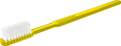 Engångstandborste D-Touch med tandkräm gul 100st