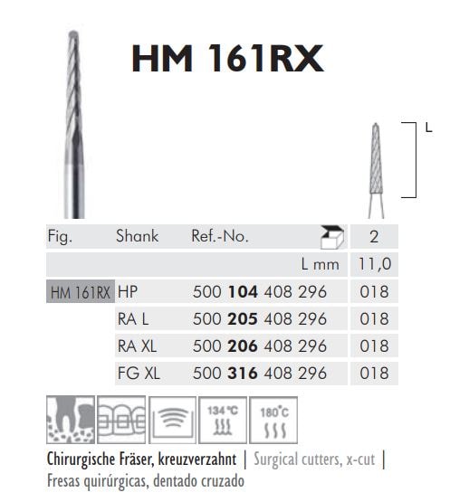 FG Kirurgiborr HM 161RX 316 018  XL 2st