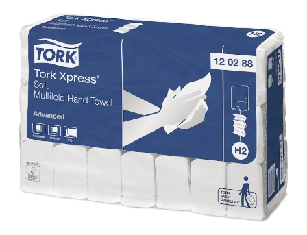 Tork Xpress® H2 Advanced soft Handduk vit 2-lagers 2856st