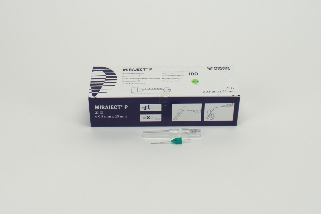 Pastakanyl Miraject P 0,8x25mm 100st