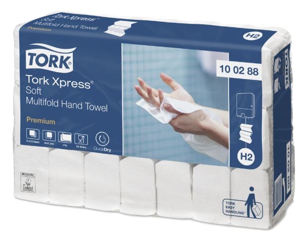 Tork Xpress® H2 Premium soft Handduk vit 2-lagers 2310st