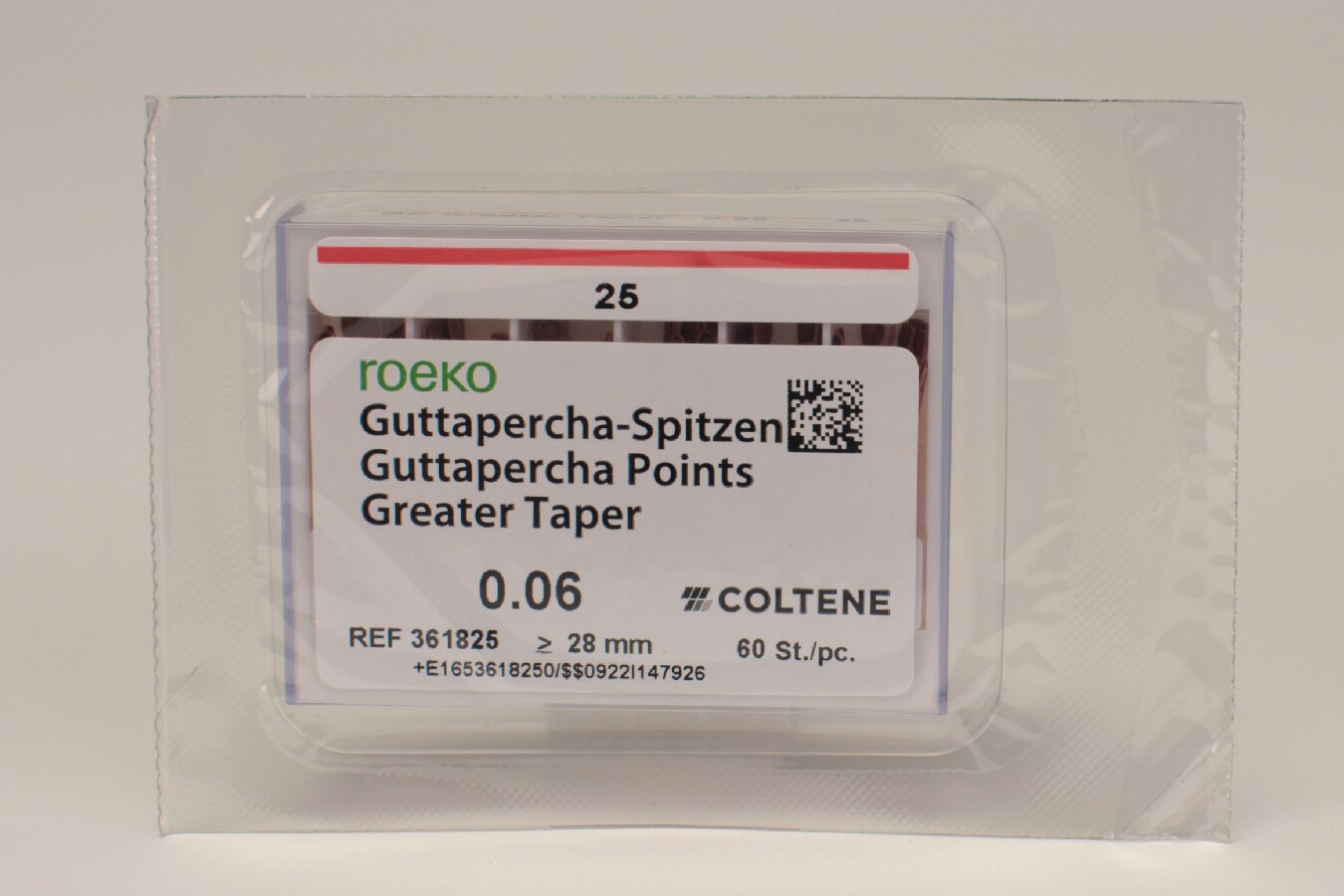 Guttaperka Greater Taper 06 25 röd 60st