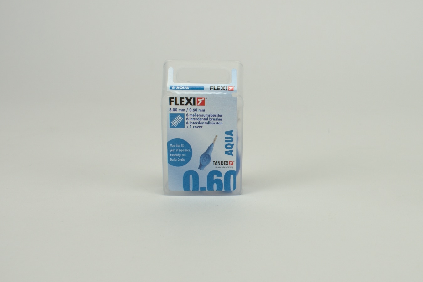 Mellanrumsborste FLEXI blå 0,60mm 6st