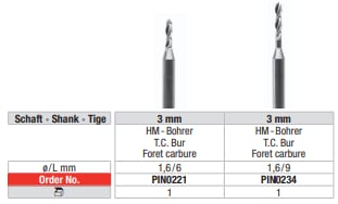 Pin-Borr P234-3mm st