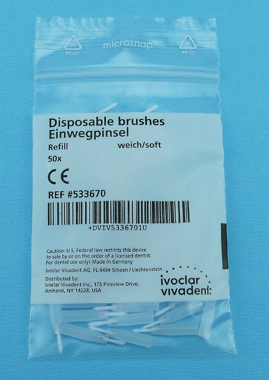 Pensel Mjuk vit liten 50st