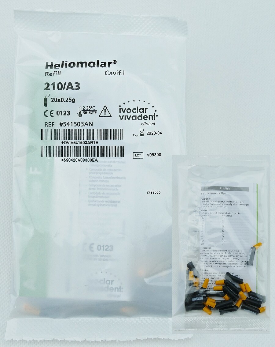 Heliomolar Cavifil A3/210 20x0,25gr