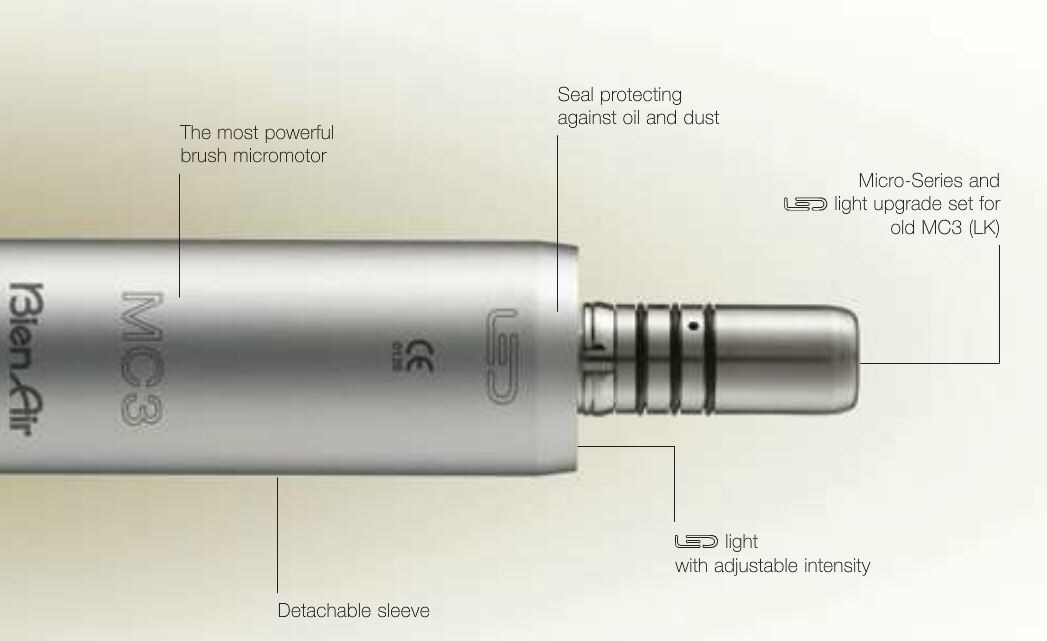 Bien Air Mikromotor MC3 LK med LED ljus