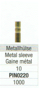 Dowel pin Metallhylsa 220-10mm 1000st