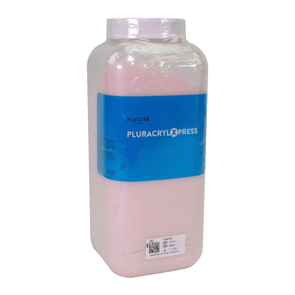 PLURACRYL PRESS Pulver rosa transpa 1000g