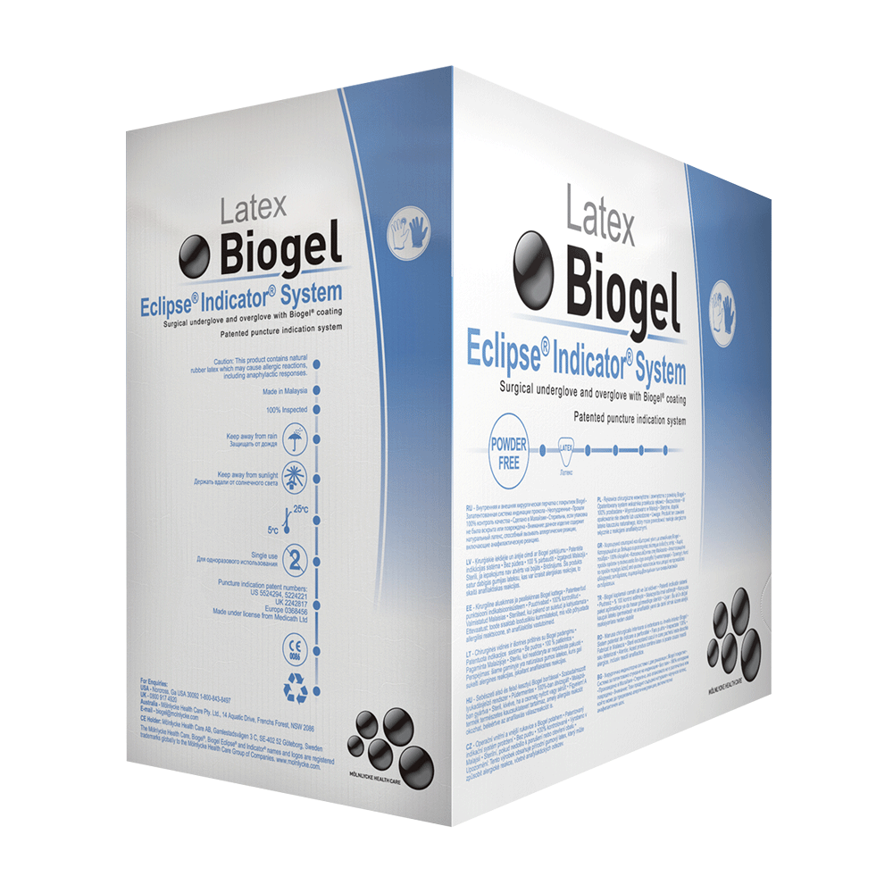 OP handske Biogel Eclipse Indicator System stl 7,0 PF 25par