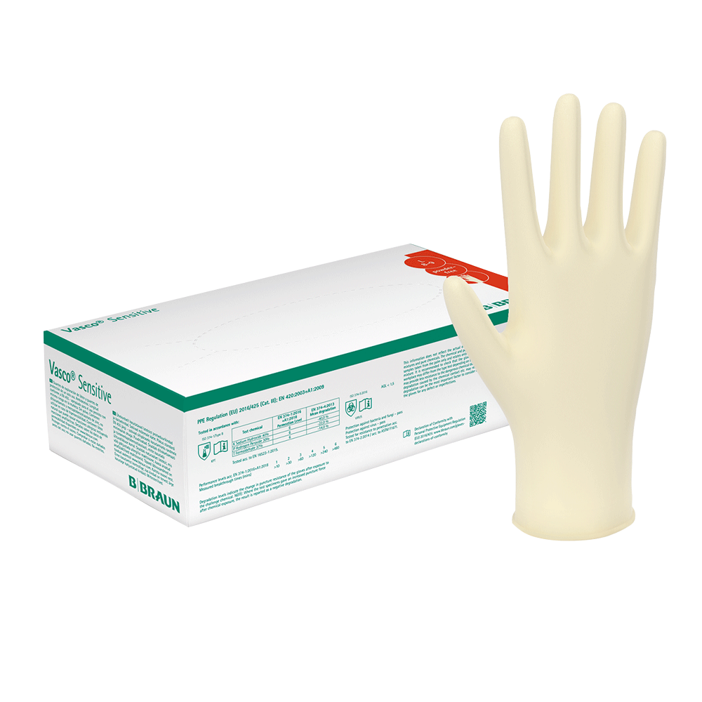 Handske Vasco Sensitive Latex pdfr L 100st