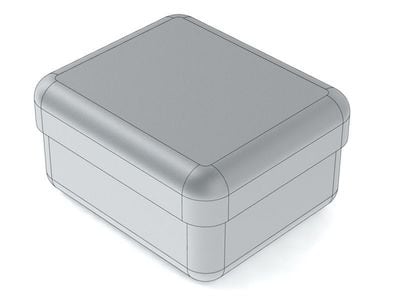 Aluminium Box silver 5x4x3cm