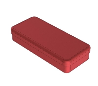 Aluminium Box röd 17x7x3cm