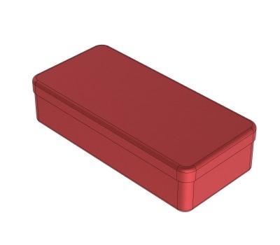 Aluminium Box röd 21x10x5cm