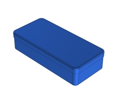 Aluminium Box blå 21x10x5cm