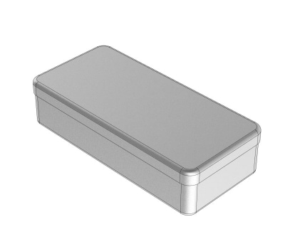 Aluminium Box silver 21x10x5cm