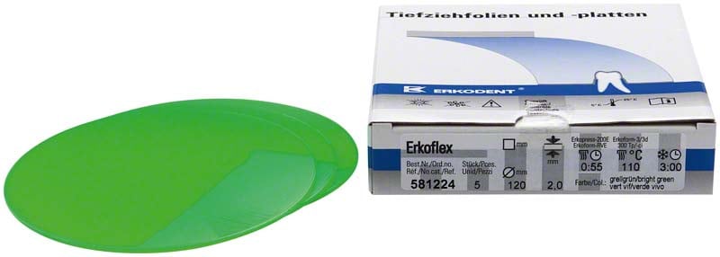 Erkoflex 2,0mm ø120mm Knallgrön 5st