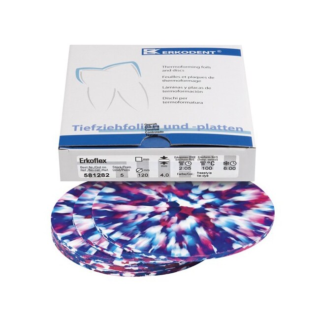 Erkoflex Freestyle 4,0mm ø120mm tie-dye 5st