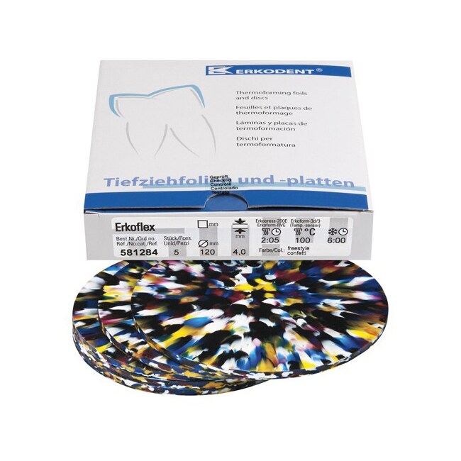 Erkoflex Freestyle 4,0mm ø120mm confetti 5st