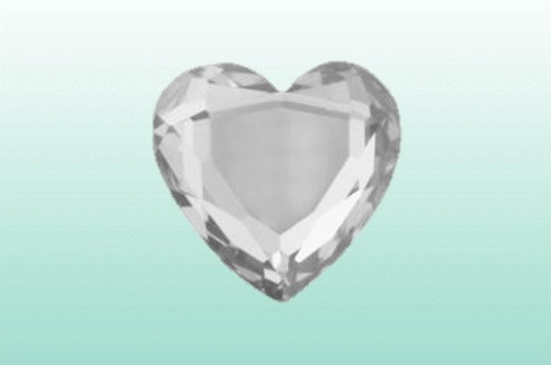 Tandsmycke Dental Diamond Hjärta vit