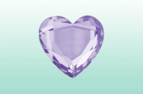 Tandsmycke Dental Diamond Hjärta purple