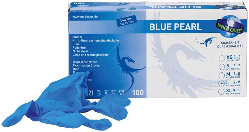 Handske Nitril Blue Pearl L 100st