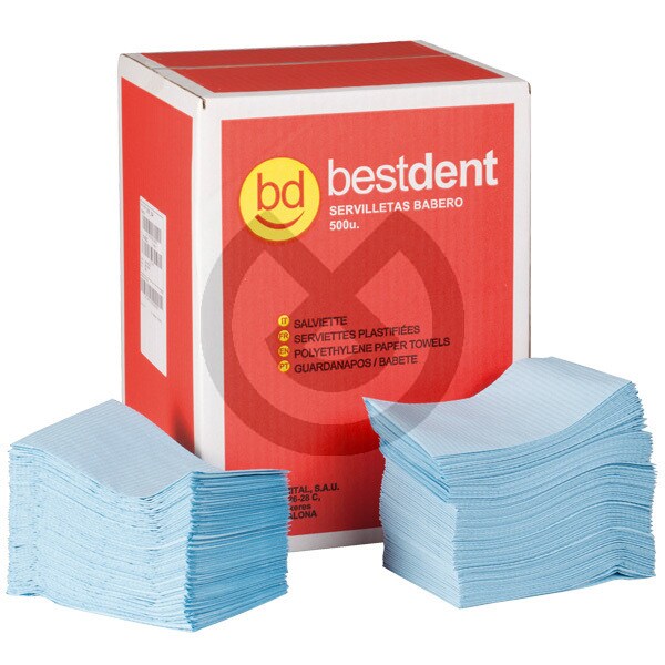 Bestdent Servett 33x45cm blå 500st