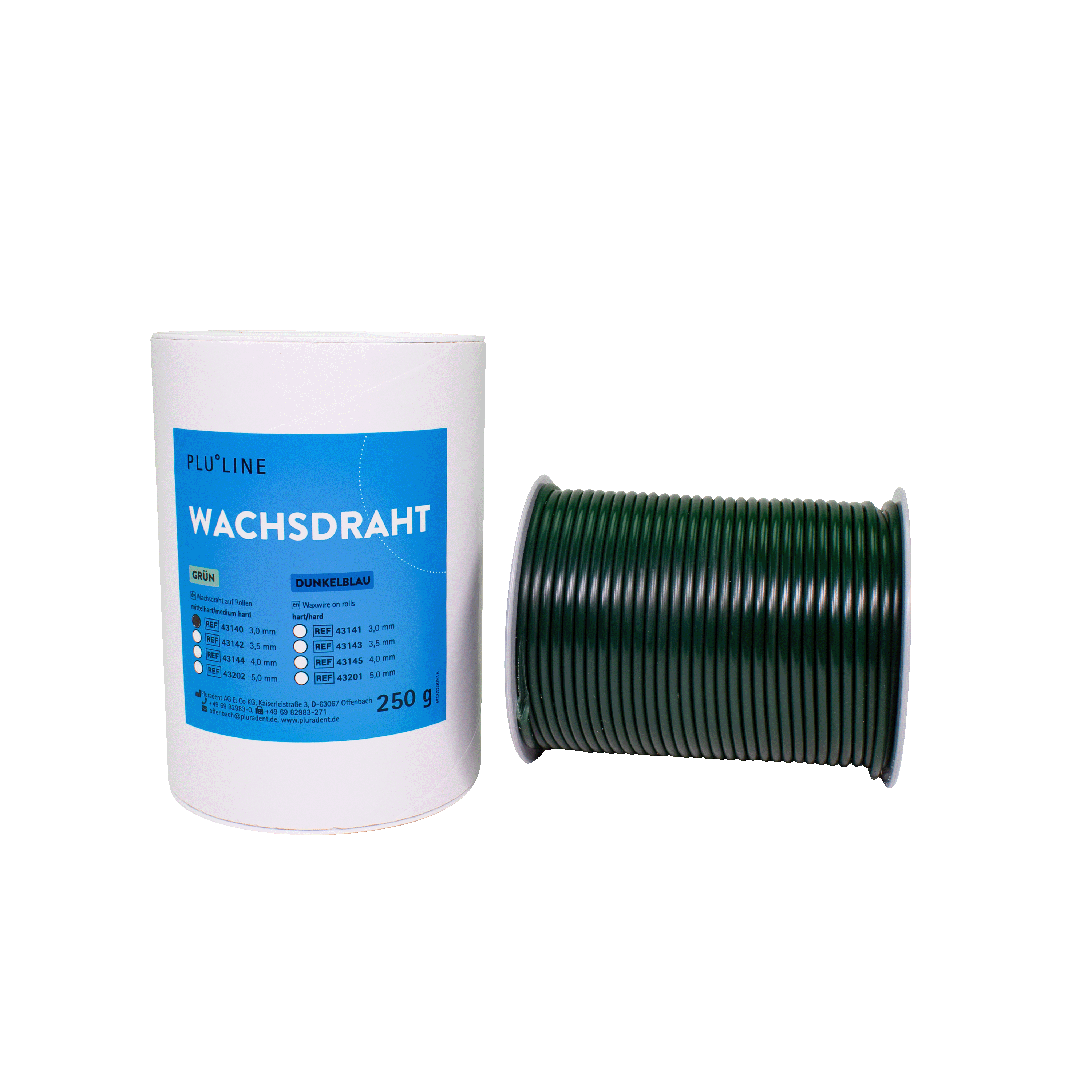 Vaxtråd PluLine 3,0mm grön Rulle 250g