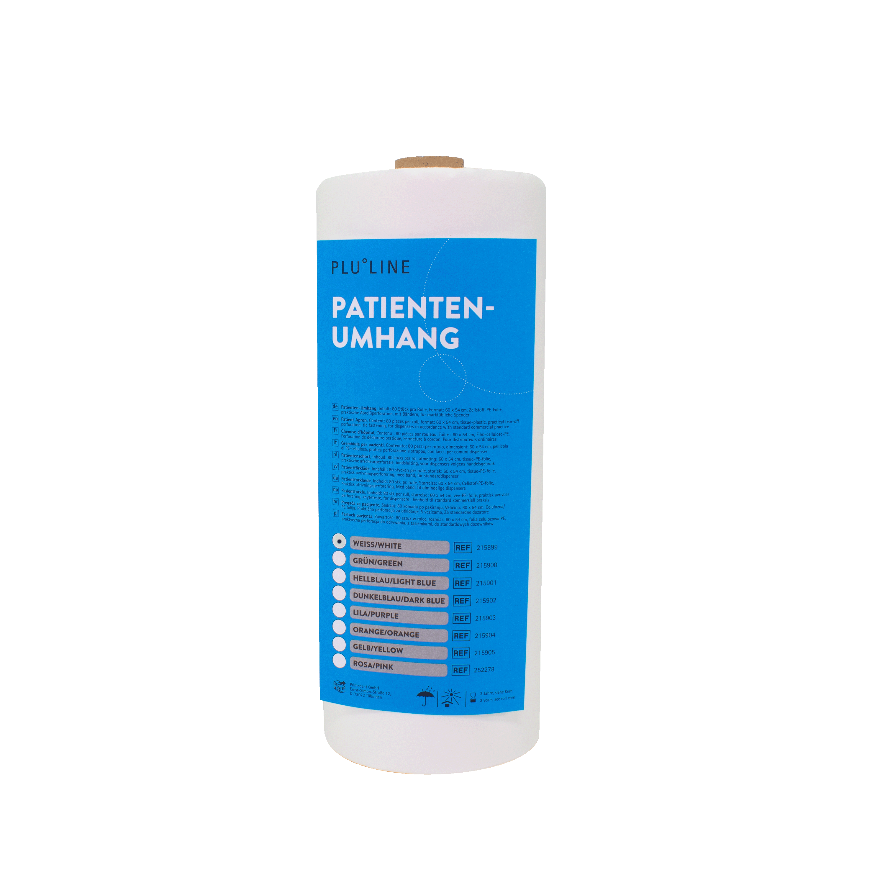Servett PluLine Rulle plastad 54x60cm Vit 80st