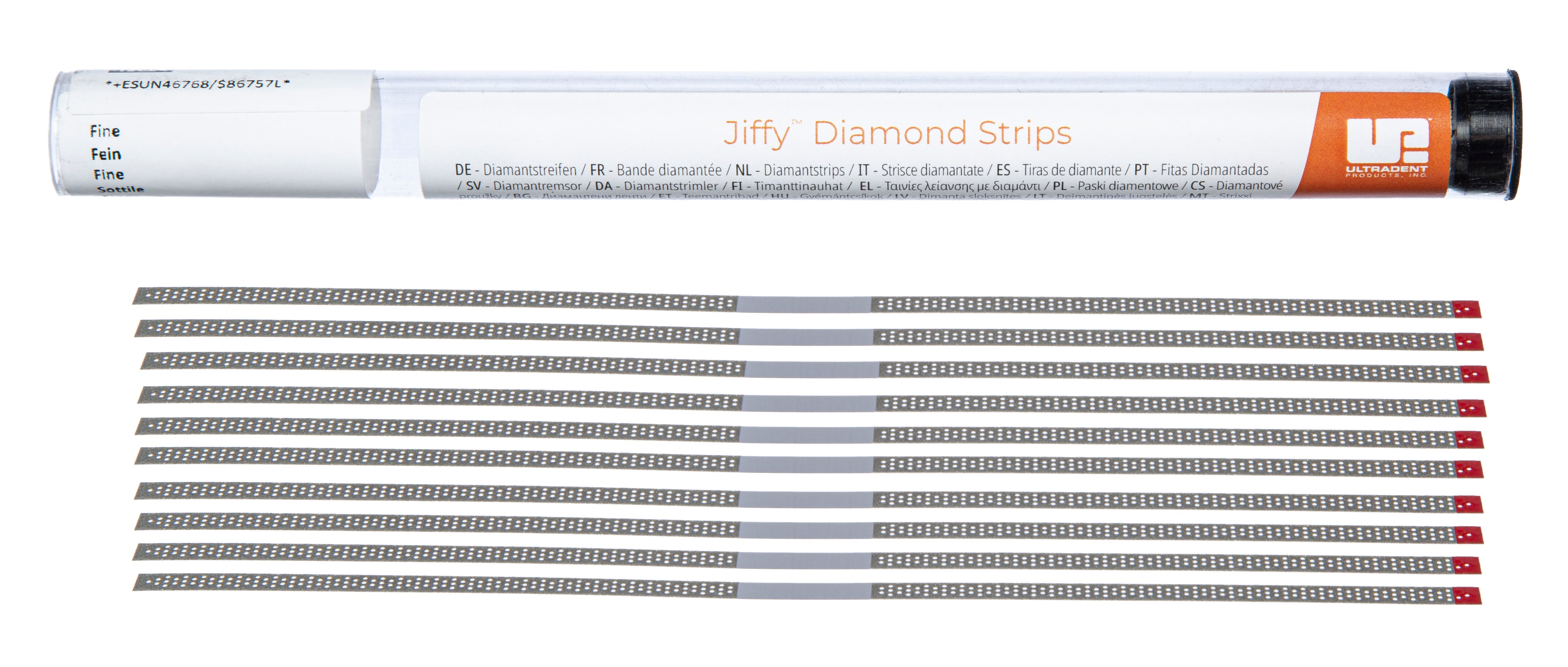 Jiffy Diamond Strips Perforated Wide Fine Red 10st