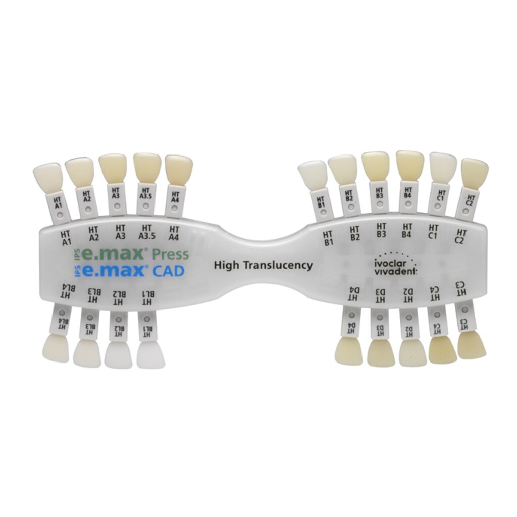 IPS e.max Press/CAD HT Färgskala