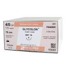 Sutur Glycolon 4/0 violett HRT18 24st