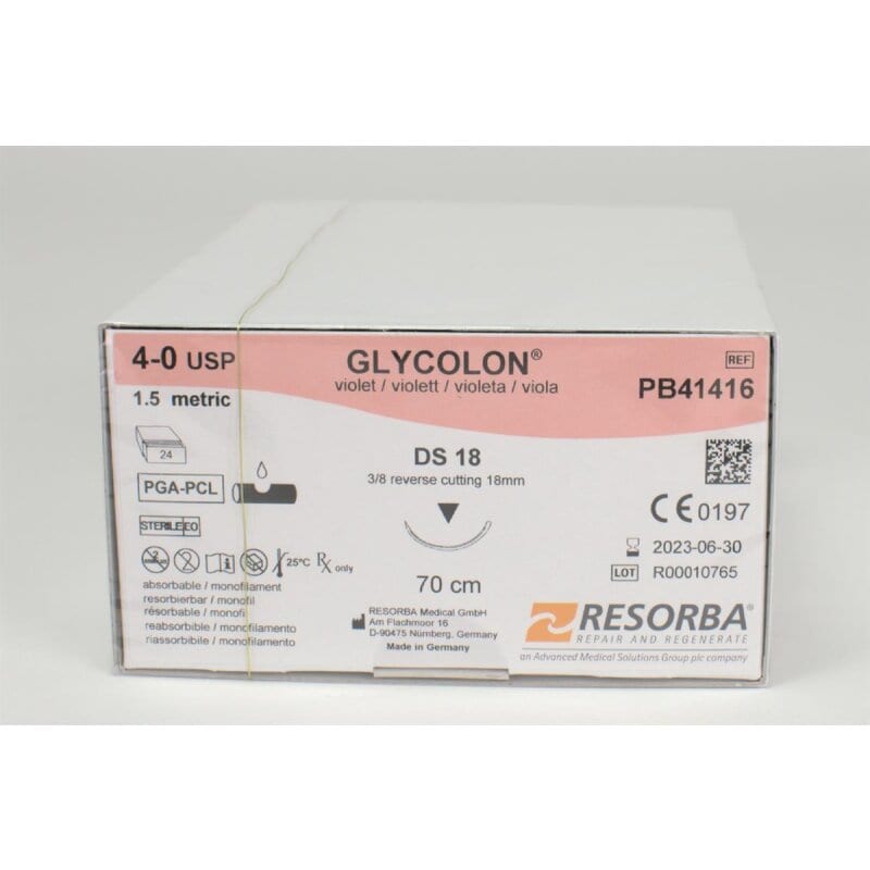 Sutur Glycolon 4/0 violett DS18 24st