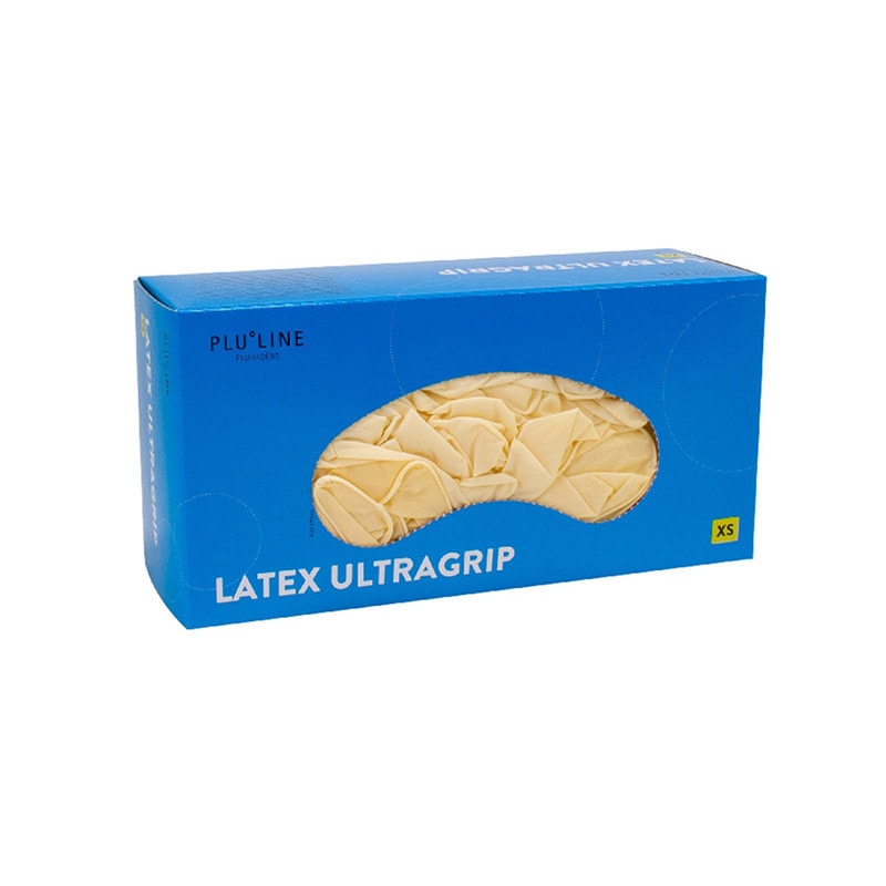 Handske Latex Ultragrip XS Pluline PF 100st
