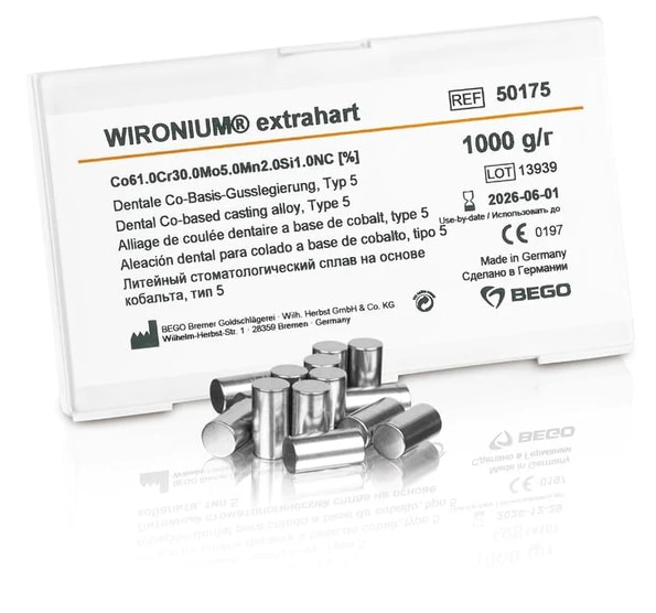WIRONIUM extrahart Co-Cr-Legering 1000g