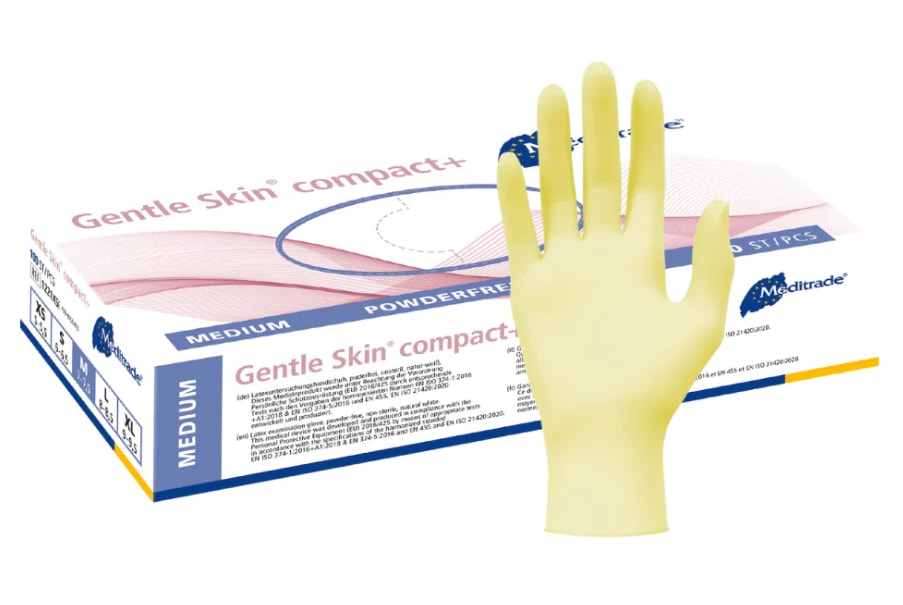 Handske Latex Gentle Skin Compact+  M 100st