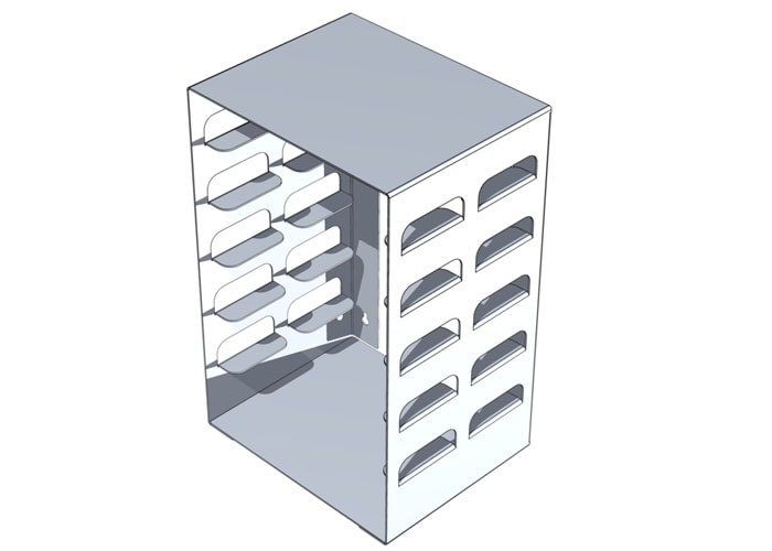 Aluminium Rack för 6 brickor 18x14cm