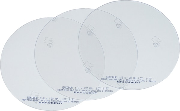 Erkodur 0,8mm Ø120mm klar 20st