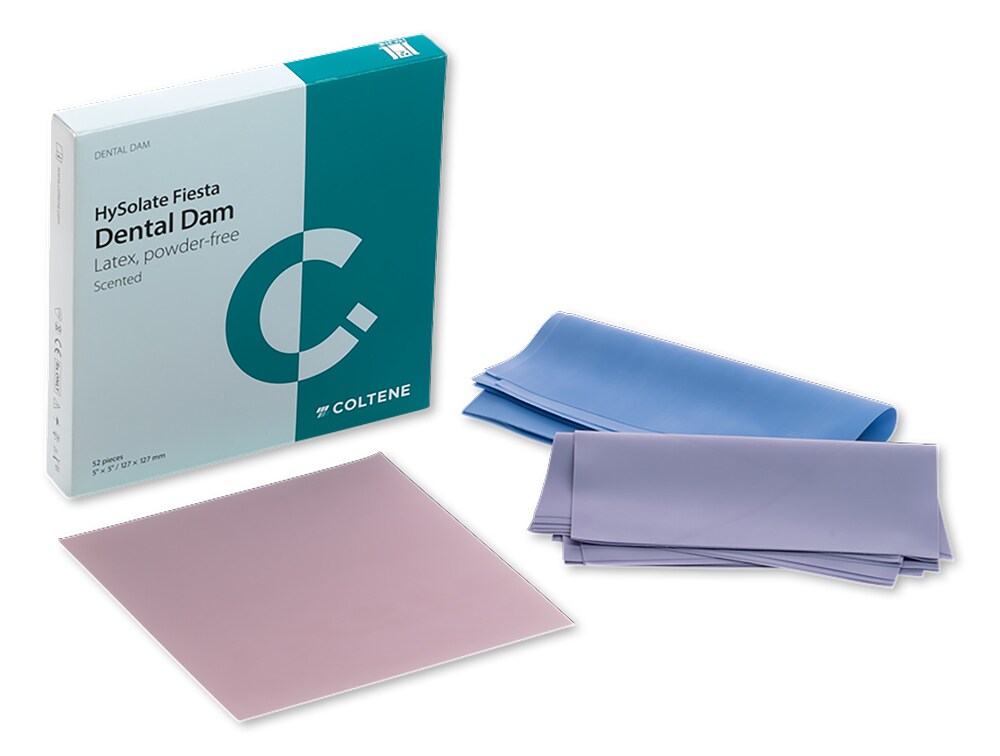 HySolate Latex Dental Dam assorted medium 127x127, 52st